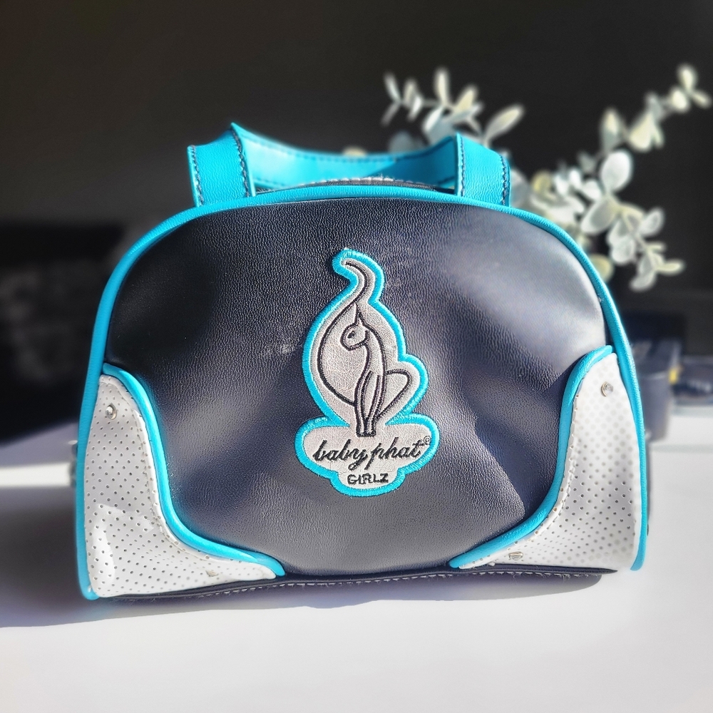 Baby Phat Blue and Gray Baby Bag